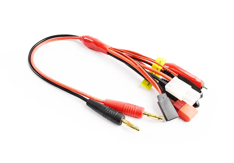 16Awg Silicone Wire – 30Cm, 4.0Mm Plug To Glow Plug, Tamiya, Deans, Jr & Futaba Tx/Rx Connectors 1