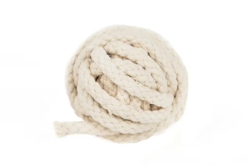 5/16-Inch Woven Cotton Cord – 10-Foot Length, Natural Finish 1