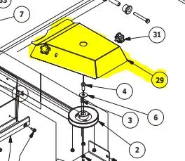 61-Inch Deck Pulley Cover For Rz Mowers (2016–2019) 1