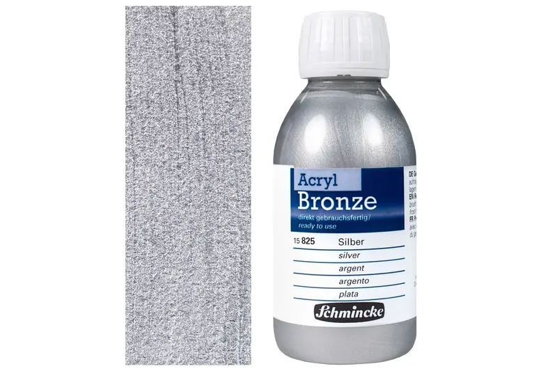 Acryl Bronze #825 Silver Metallic Paint – Water-Based Metallic Finish 1