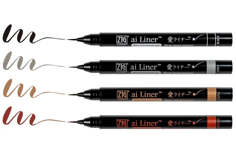 Ai Liner Ultrafine Brush Tip Pen – Flexible Nib For Detail Work 1