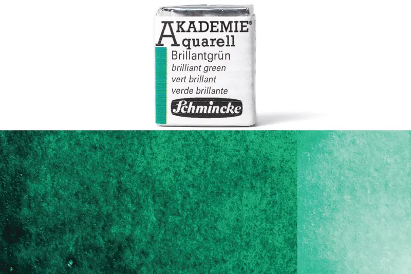 Akademie Watercolor Half Pan Set – Brilliant Green #551 1