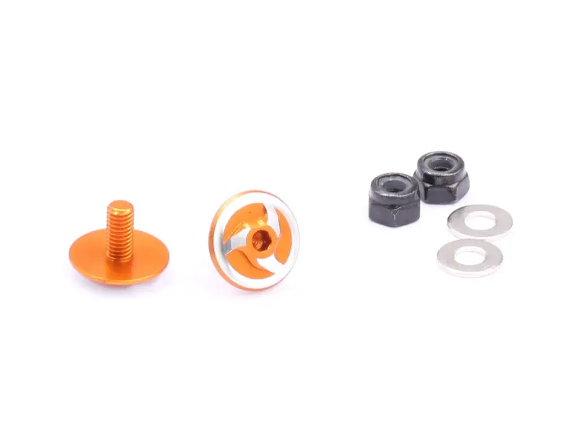 Aluminum Rear Wing Support – Short Version With 2 Mm Hex Mounting, Vibrant Orange Finish (Ba-10029) 1