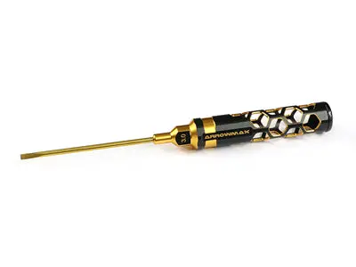 Am-430133-Bg 3.0Mm Flat Head Screwdriver – 100Mm Shaft, Black-Gold Finish 1