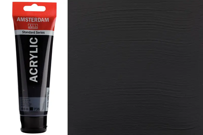 Amsterdam Standard Acrylic Paint – 120 Ml Oxide Black Hue 1