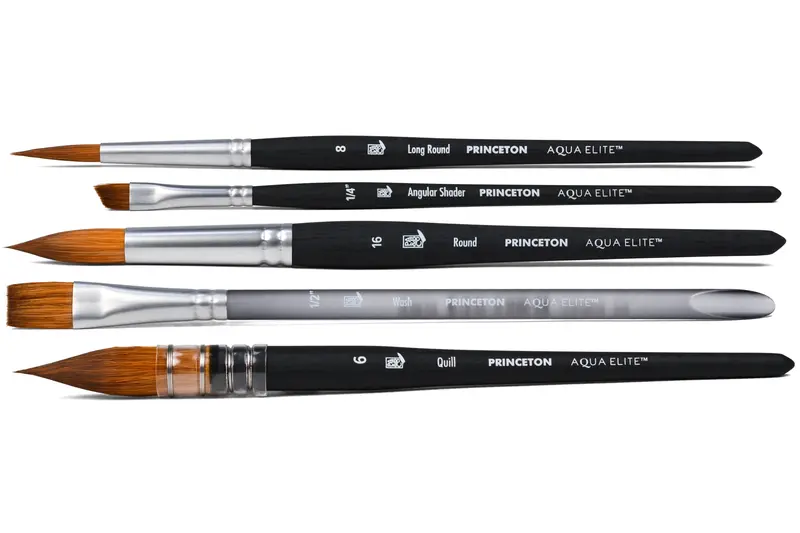 Aqua Elite Synthetic Sable Watercolor Brush Set 1