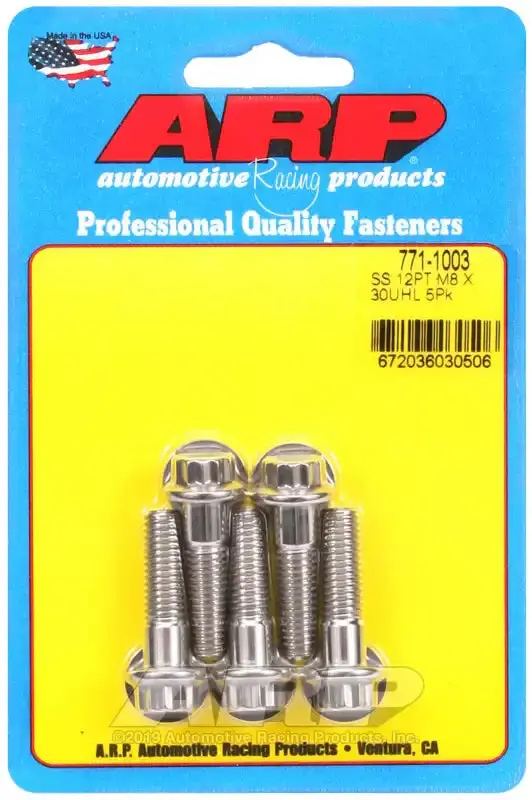 Arp Metric Engine Bolt – 8Mm X 1.25 Thread, 30Mm Length, High-Strength Alloy 1