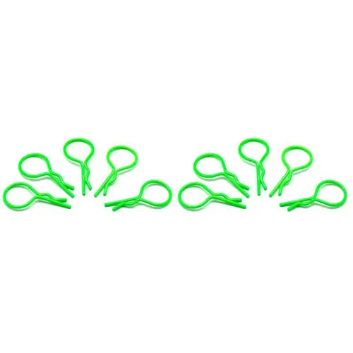 Arrowmax 1/10 Scale Fluorescent Green Body Clips (10-Pack) 1