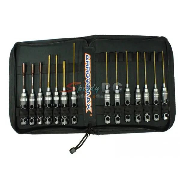 Arrowmax 14-Piece Honeycomb Toolset With Carry Bag – Professional Rc Setup Kit (Am-199407) 1