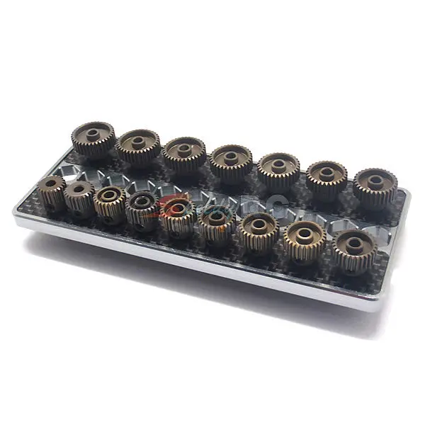 Arrowmax 64Dp Aluminum Pinion Gear Collection – 16 Gears (21T To 36T) With Caddy 1