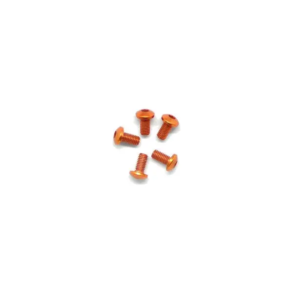 Arrowmax 7075-T6 Aluminum Allen Screw – M3×6Mm Round Head (Orange) 1