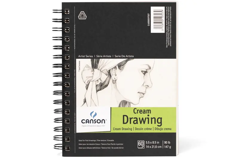 Artist Series Cream Drawing Book – Spiral-Bound, Acid-Free Sketchbook 1