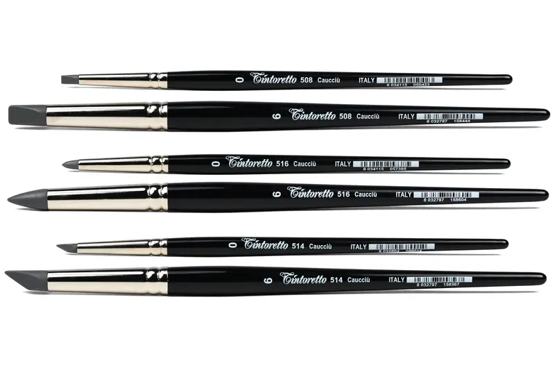 Caucciù Natural Rubber Artist Brushes – Flexible Blending Tools 1