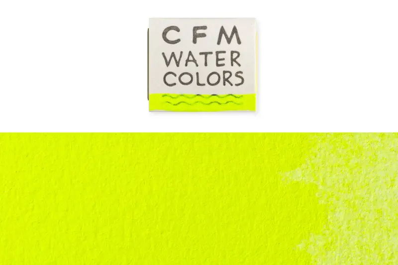 Cfm Fluorescent Yellow Watercolor Half Pan 1