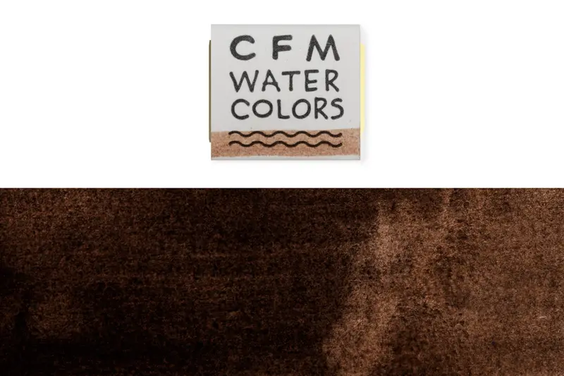 Cfm Watercolor Half Pan – Burnt Umber Dark 1