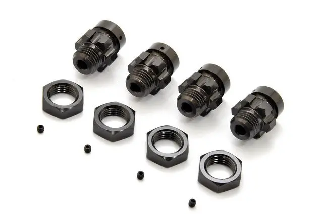 Cnc-Machined Hex Conversion Wheel Hub Kit – 4-Piece (Hb-11067, For 10Sc) 1