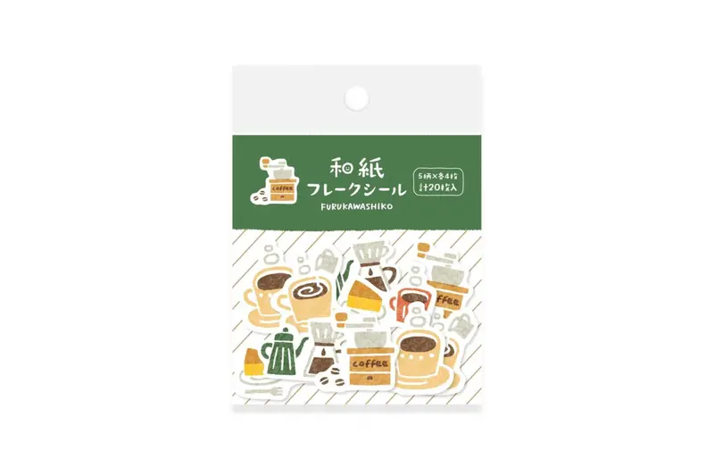 Coffee Shop–Themed Washi Tape Sticker Variety Pack 1