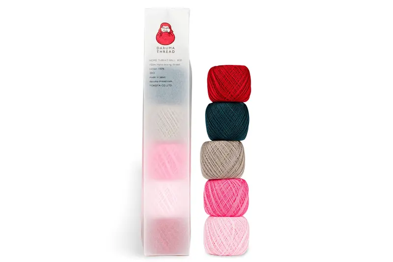 Daruma Hand-Sewing Thread Set (5 Colors) – Hyakujuro Edition 1