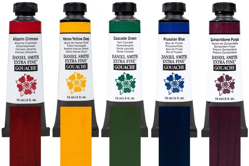 Deep Tone Gouache Collection – Five Rich, Highly Pigmented Extra-Fine Colors 1