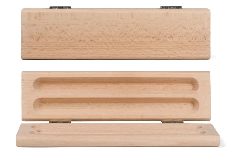 Double-Layer Beechwood Pen Storage Case For Calligraphers 1
