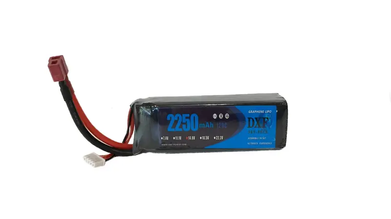 Dxf 2250Mah 4S 14.8V Lipo Battery With Deans T-Style Connector (Starter Box Compatible) 1