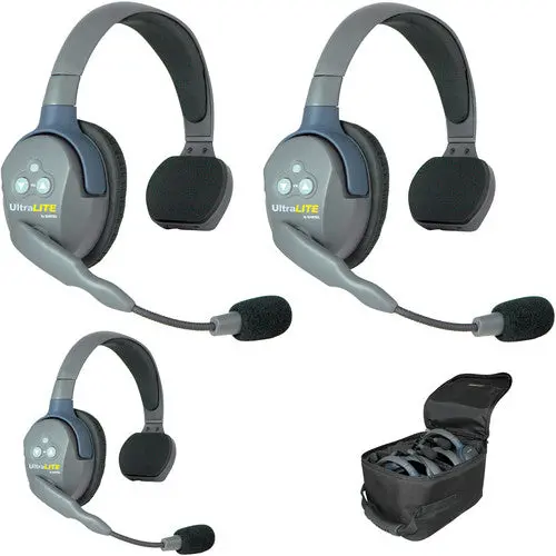 Eartec Ul3S Ultralite 3-User Wireless Intercom Headset System 1
