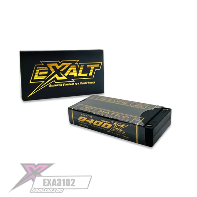 Exalt X-Rated 1S Hardcase Lipo Battery – 135C Discharge, 8400Mah 1