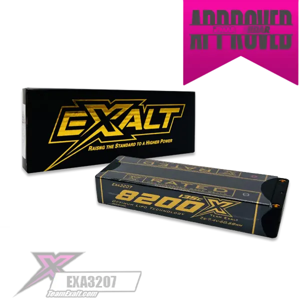 Exalt X-Rated 2S 135C Hardcase Lipo Battery – 7.4V 8200Mah With 5Mm Bullet Connectors (Exa3207) 1