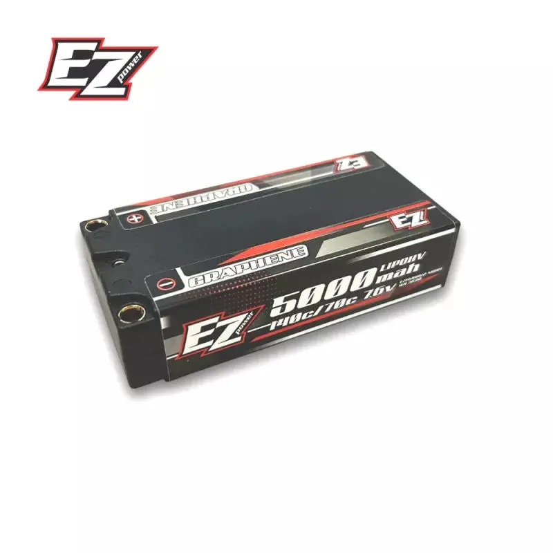 Ezpower 2S 7.6V 5000Mah 140C Hv Lipo Shorty Battery Pack 1