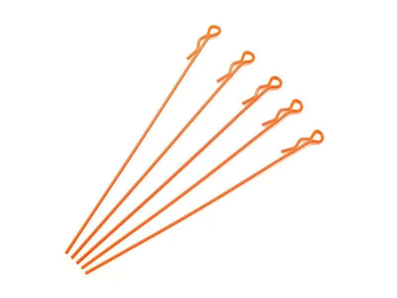 Fluorescent Red Extra-Long 1:10 Body Clip – Heavy-Duty Retainer (Pack Of 5) 1