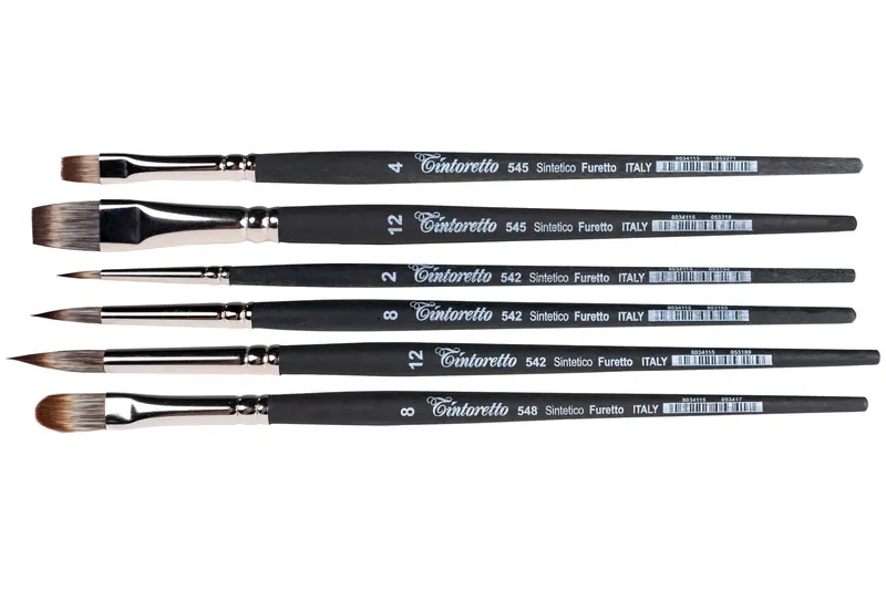 Furetto Synthetic Watercolor Brush Set – Travel-Friendly Art Brushes 1