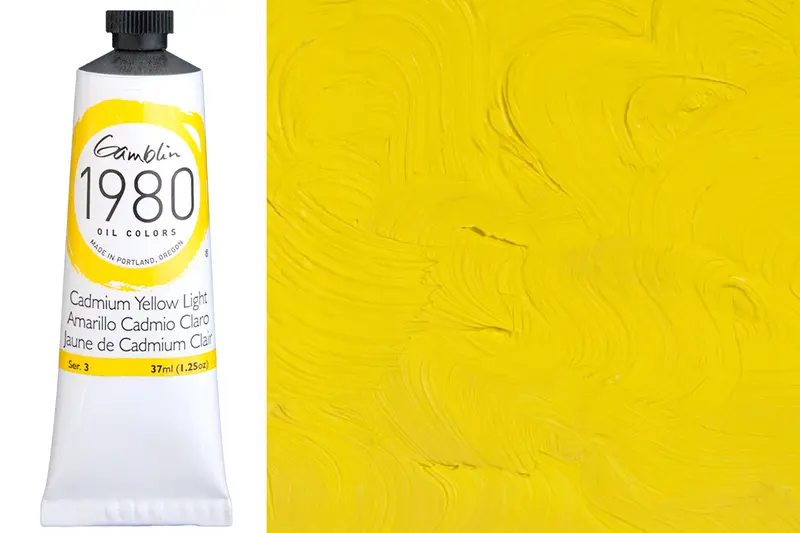 Gamblin 1980 Cadmium Yellow Light Oil Paint – 37 Ml Tube 1