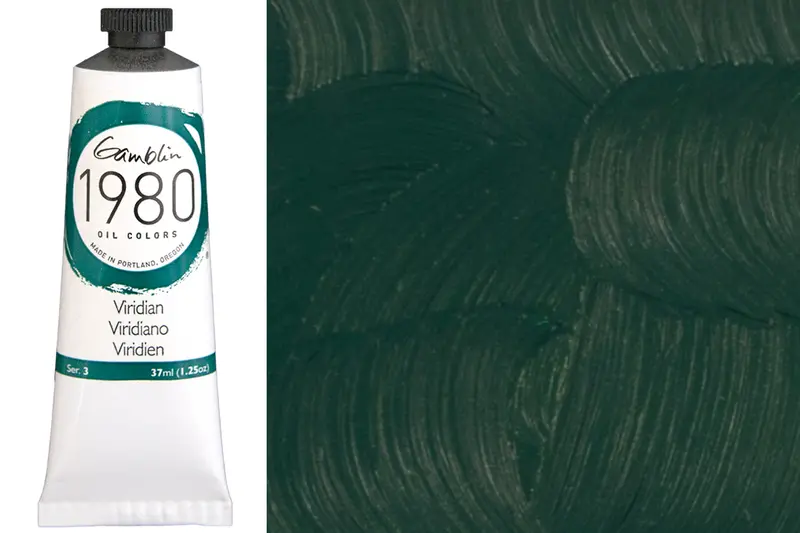 Gamblin 1980 Oil Color – Viridian, 37 Ml 1