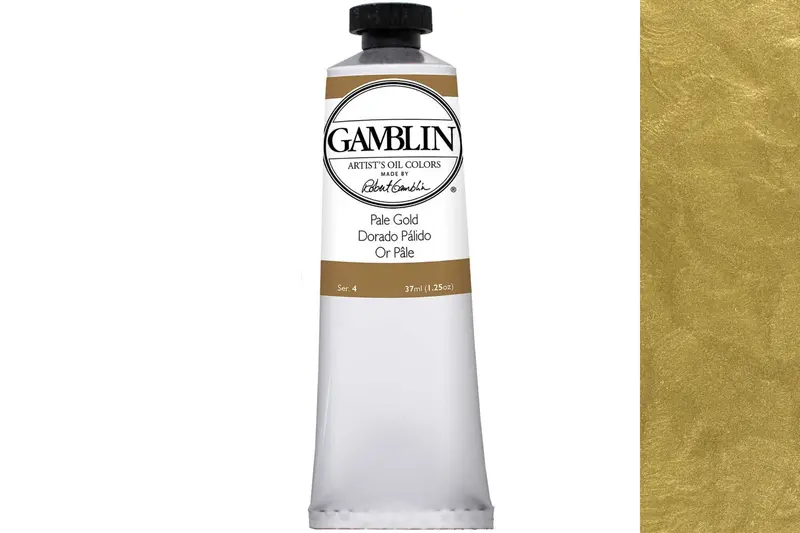 Gamblin Pale Gold Oil Color – Metallic Sheen Finish 1