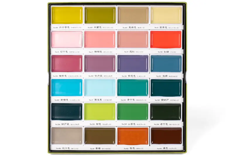 Gansai Tambi Art Nouveau Watercolor Set – 24-Pan Collection 1