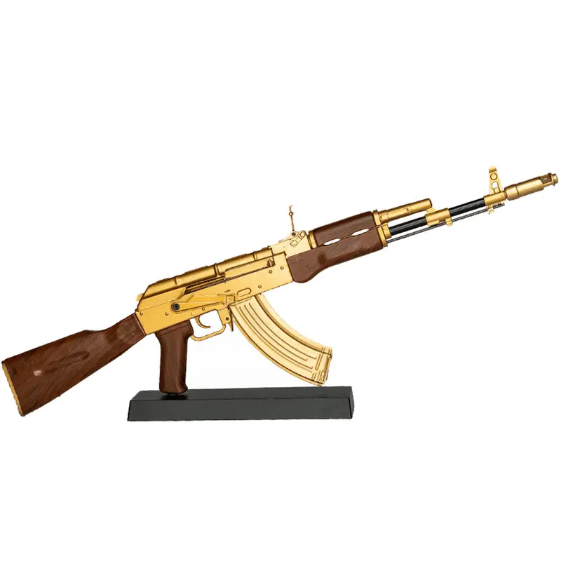 Gold-Finished Ak-47 Replica Model – Decorative Edition 1