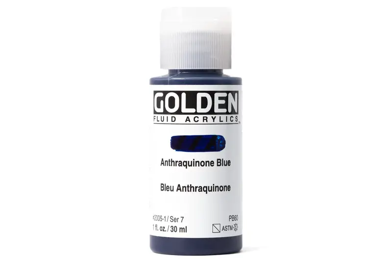 Golden Fluid Acrylic Paint – Anthraquinone Blue Hue 1