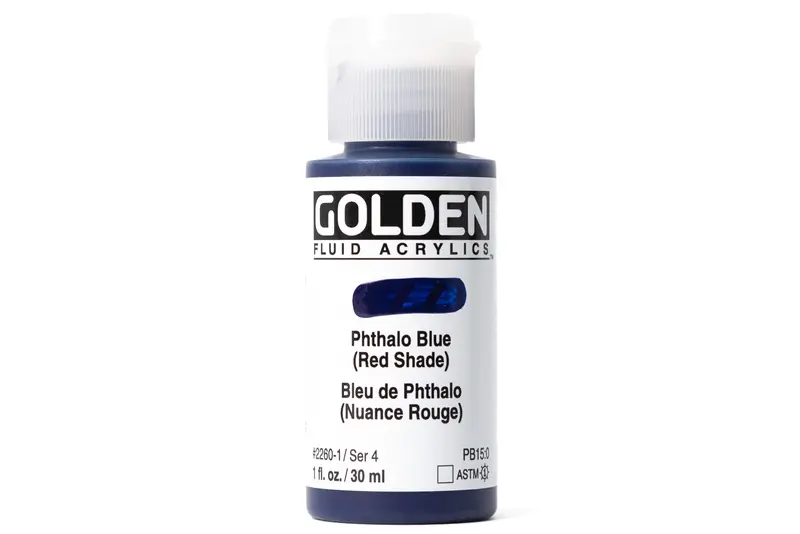 Golden Fluid Acrylic Paint – Phthalo Blue (Red-Shifted) 1