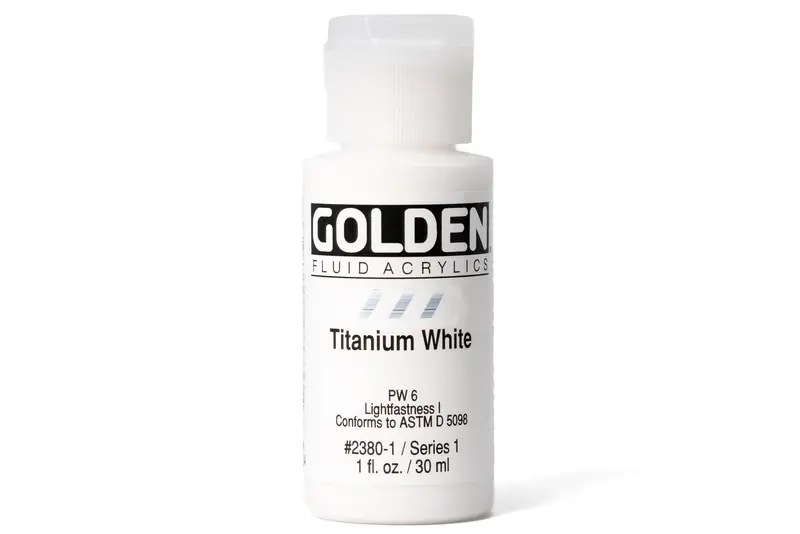 Golden Fluid Acrylic – Titanium White (Opaque Bright Base) 1