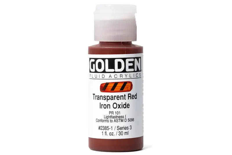Golden Fluid Acrylic – Transparent Red Iron Oxide (Rich Earth Red) 1