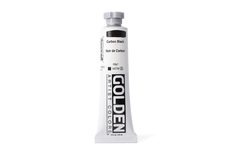 Golden Heavy Body Acrylic Paint – Carbon Black 1