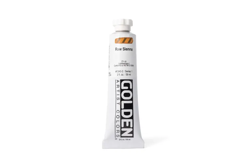 Golden Raw Sienna Heavy Body Acrylic Paint 1