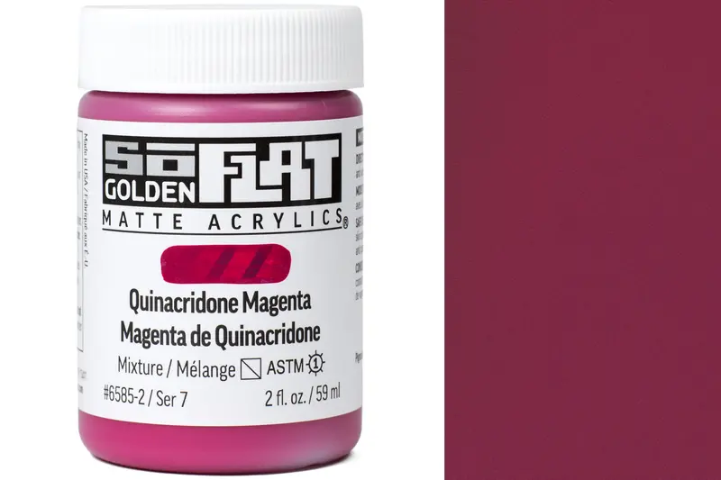 Golden Soflat Matte Acrylic Paint – Quinacridone Magenta Tone 1