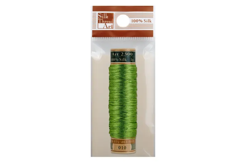 Grass Green Silk Art Embroidery Thread #010 1
