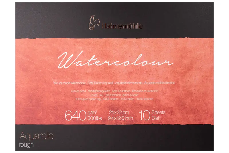 Hahnemühle Heavyweight Rough Watercolor Block, 9.4" × 12.6" 1