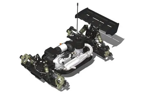 Hb Racing D8 World Spec 1/8 Nitro Competition Buggy – Bodyshell Not Included 1
