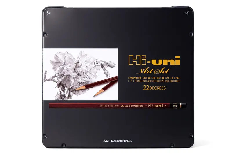 Hi-Uni 22-Piece Art Pencil Set – Premium Japanese Graphite Collection 1