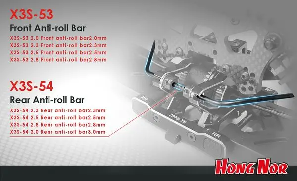 Hn 2.5Mm Rear Anti-Roll Bar Compatible With X3S Series 1