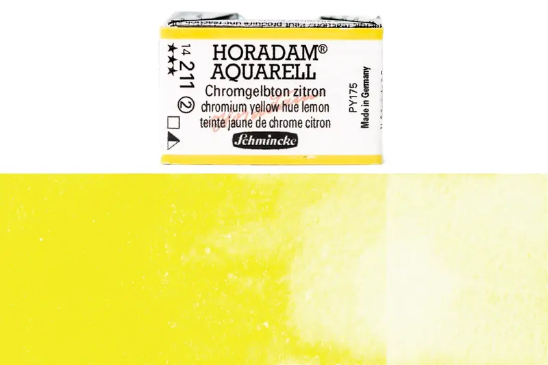 Horadam Full-Pan Watercolor #211 – Chromium Yellow Hue Lemon 1