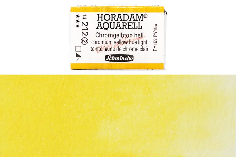 Horadam Full-Pan Watercolor #212 – Chromium Yellow Hue Light 1